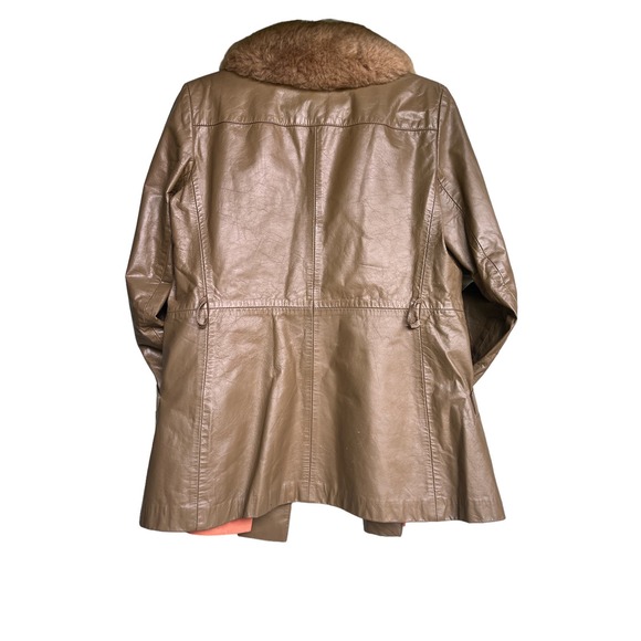 Vintage Avanti leather jacket with fleece wool trim size 12 - Picture 3 of 8